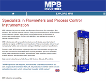 Tablet Screenshot of mpbflowmeters.com